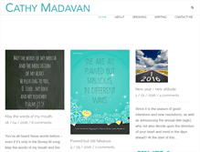 Tablet Screenshot of cathymadavan.com